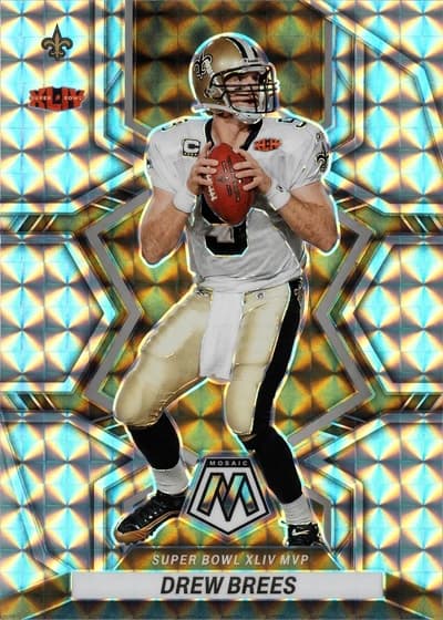 2022 Panini Mosaic Super Bowl MVPs Drew Brees #295 Mosaic Prizm New Orleans Saints