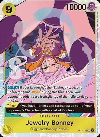 Jewelry Bonney (108) - OP13-108 Super Rare - Carrying On His Will