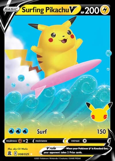Surfing Pikachu V (25th Anniversary)