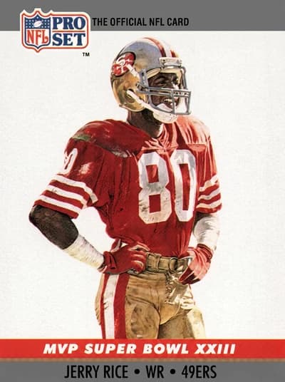 1990 Pro Set Super Bowl MVP Collectibles #23 Jerry Rice San Francisco 49ers