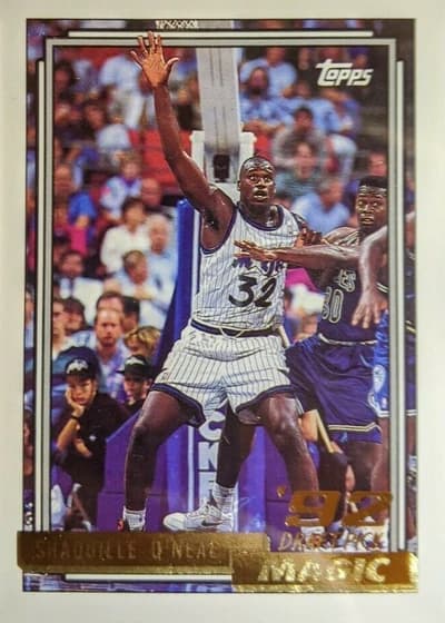 Shaquille O'Neal 1992-93 Topps Gold Rookie #362