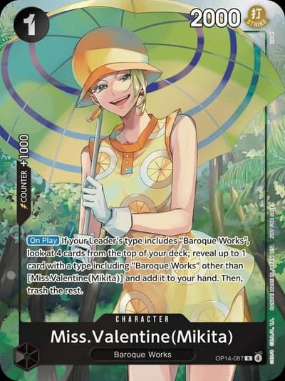 Miss.Valentine (Dash Pack) - OP14-087 - Rare (Foil)