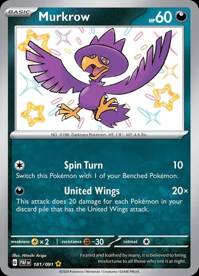 Murkrow - Pokemon SV_ Paldean Fates