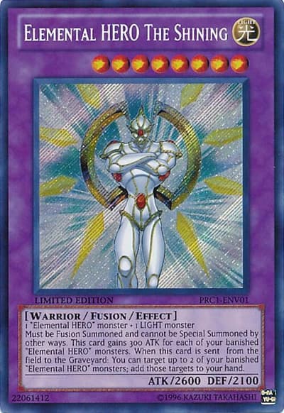 Elemental HERO The Shining (Secret Rare) - PRC1-ENV01