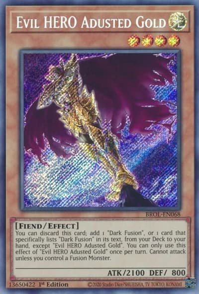 Evil HERO Adusted Gold - BROL-EN068 Secret Rare