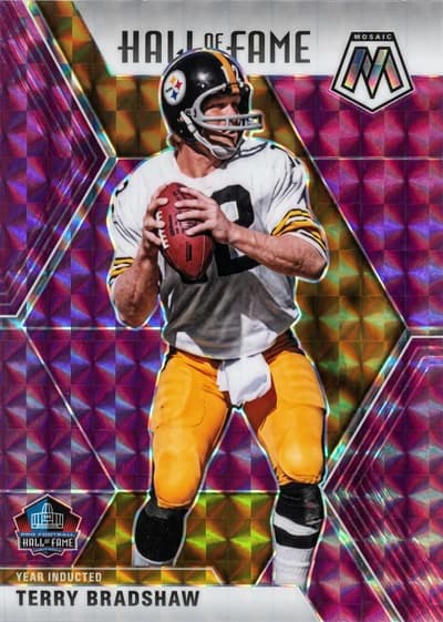 Terry Bradshaw 2020 Panini Mosaic Camo Pink Hall of Fame #286