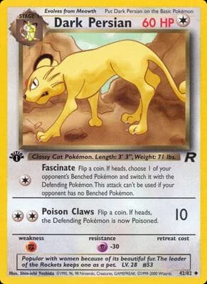 Dark Persian 1st Edition (Team Rocket 42/82)