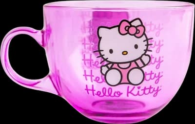 Hello Kitty Signature Pink Glass Mug