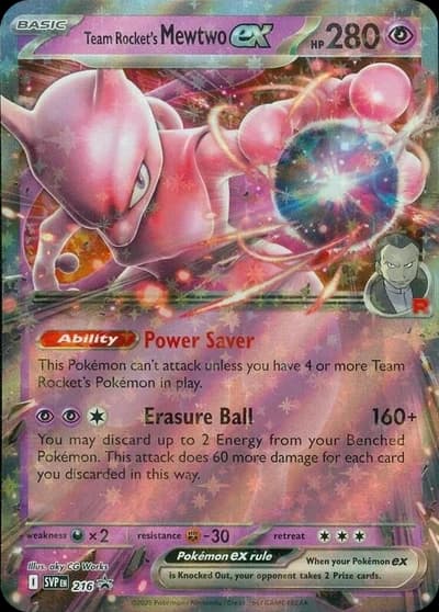 Team Rocket's Mewtwo ex #216 Scarlet & Violet Promo Cards