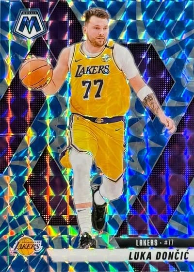 Luka Doncic - 2024-25 Panini Mosaic - Los Angeles Lakers Reactive Blue Mosaic Prizm #100