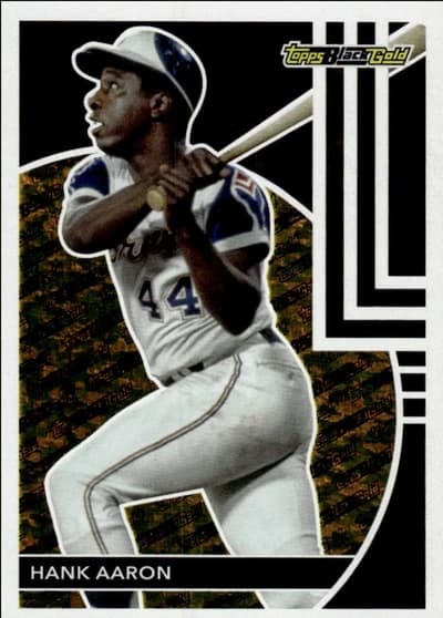 2024 Topps Update Series Baseball - Topps Black Gold #BG-22 Hank Aaron (Braves) CBR