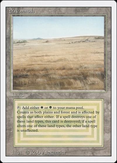 Savannah - Revised Edition (3ED) - Original Dual Land