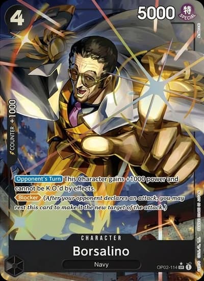 Borsalino (Alternate Art) - PRB-01 OP02-114 Super Rare - Premium Booster The Best