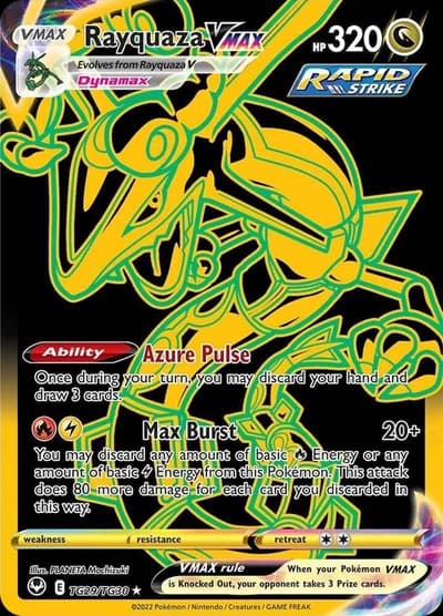 Rayquaza VMAX (Secret) - SWSH12: Silver Tempest Trainer Gallery (SWSH12: TG) - TG29/TG30 (Gold)