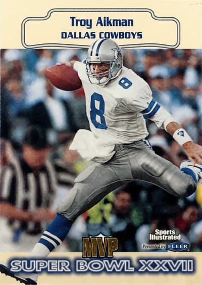 1999 Fleer Sports Illustrated Super Bowl MVPs #25 Troy Aikman Dallas Cowboys