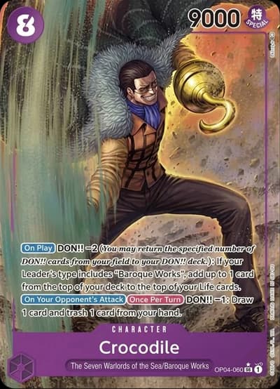 Crocodile (060) (Alternate Art) - OP04-060 Super Rare - Kingdoms of Intrigue