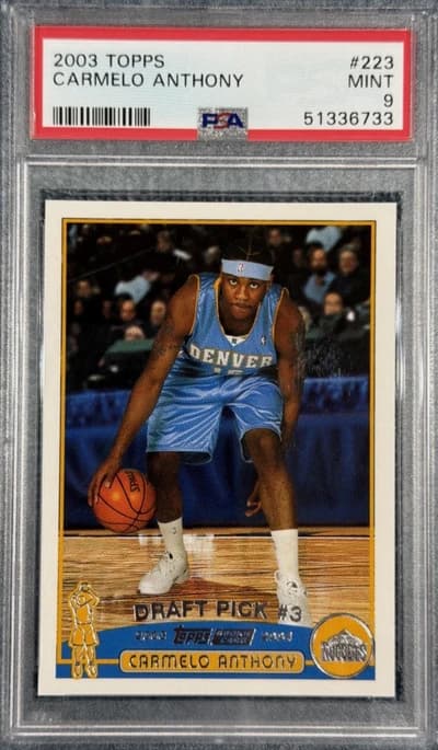 PSA 9 - Carmelo Anthony 2003-04 Topps #223 Rookie Card - Denver Nuggets