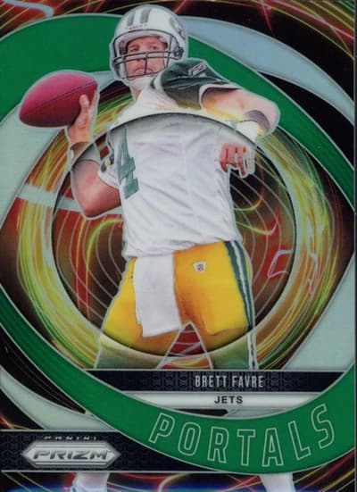 2024 Panini Prizm Football Brett Favre Portals Green Ice Prizm #2 (Green Bay Packers)