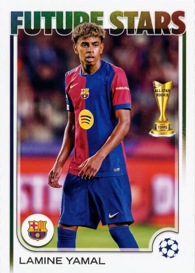 Lamine Yamal - 2024-25 Topps UEFA Club Competitions - FC Barcelona Future Stars Holo Foil SP