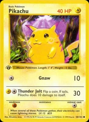 Pikachu (Base Set Shadowless)