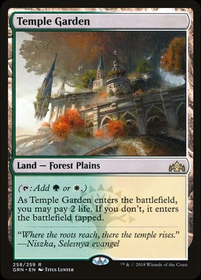Guilds of Ravnica (GRN) - Temple Garden - Shock Land