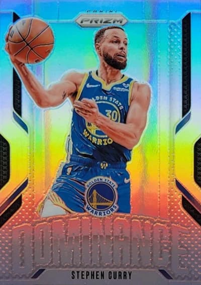 2024-25 Panini Prizm Basketball Dominance Silver #21 Stephen Curry (Golden State Warriors)
