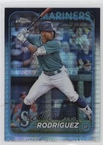 2024 Topps Chrome Baseball - Base Prism Refractor #300 Julio Rodriguez (Seattle Mariners) EX-NM