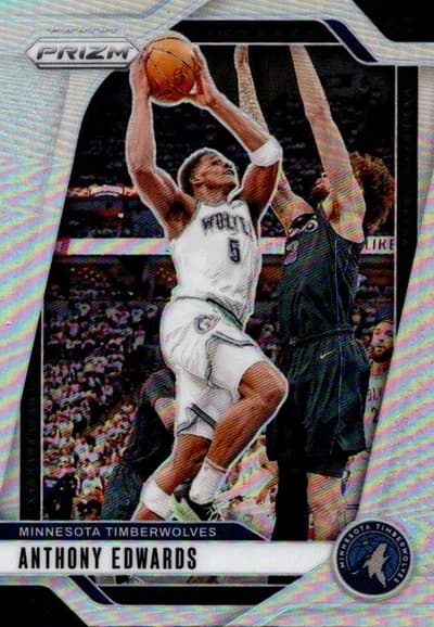 2024-25 Panini Prizm Basketball Silver #100 Anthony Edwards (Minnesota Timberwolves)