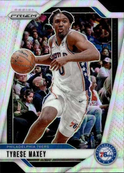 2024-25 Panini Prizm Basketball Silver #96 Tyrese Maxey (Philadelphia 76ers)