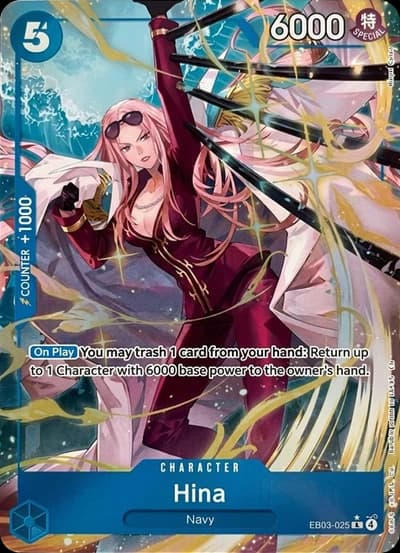 Hina (Alternate Art) - EB03-025 Rare - Extra Booster: Heroines Edition