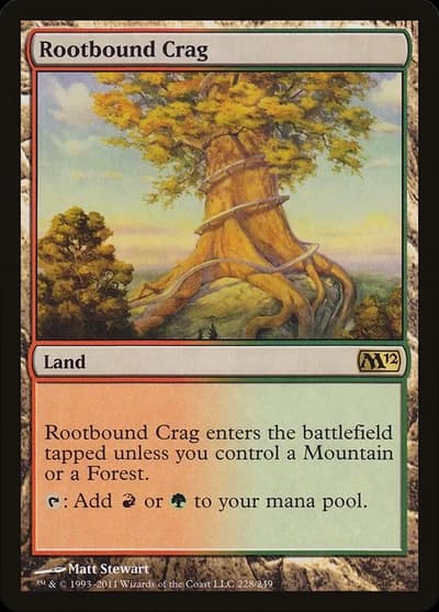 Magic 2012 (M12) - Rootbound Crag - Land #228