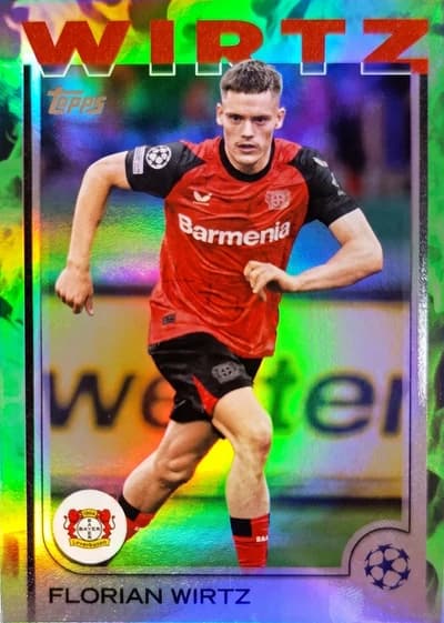 Florian Wirtz - 2024-25 Topps UEFA Club Competitions - Bayer Leverkusen Northern Lights Foil #150