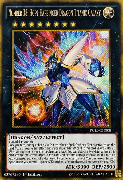 Number 38: Hope Harbinger Dragon Titanic Galaxy (Premium Gold: Infinite Gold Gold Secret Rare)