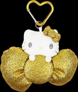 Hello Kitty 50th Anniv. Gold Mascot Metallic Bow Series