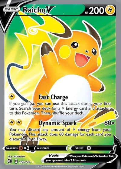 Raichu V - Full Art (Brilliant Stars, near mint Holofoil)