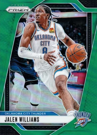 Jalen Williams - 2024-25 Panini Prizm - Oklahoma City Thunder Green Prizm #65