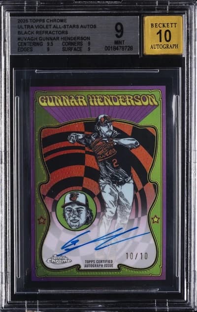 Gunnar Henderson Auto UV Black BGS 9