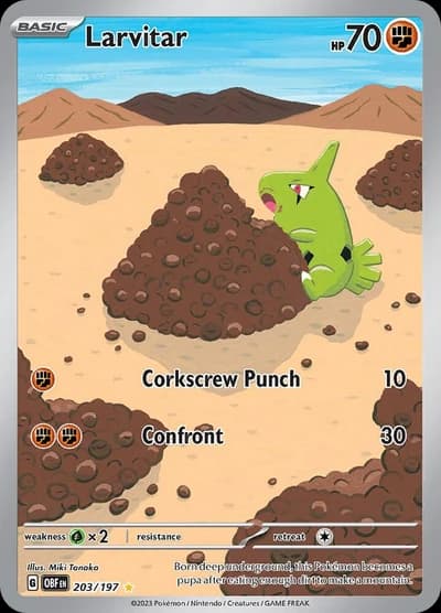 Larvitar - Obsidian Flames 203/197