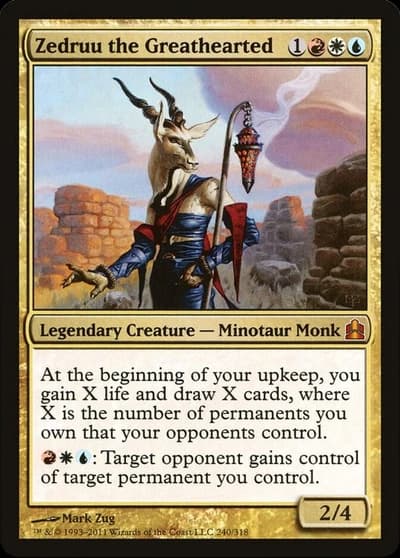 Commander (CMD) - Zedruu the Greathearted - Legendary Creature - Minotaur Monk #240