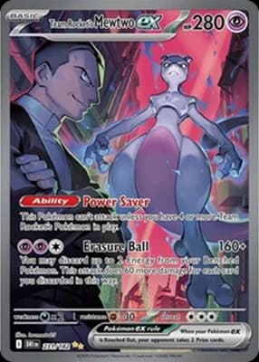 Team Rocket's Mewtwo ex Special Illustration Rare (Destined Rivals 231/182)