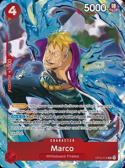 Marco (Alternate Art) - One Piece Card Game Paramount War (OP02)
