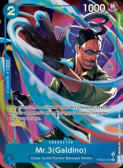 Mr.3 (Galdino) (Alternate Art) - PRB02-009 - Premium Booster The Best Vol.2
