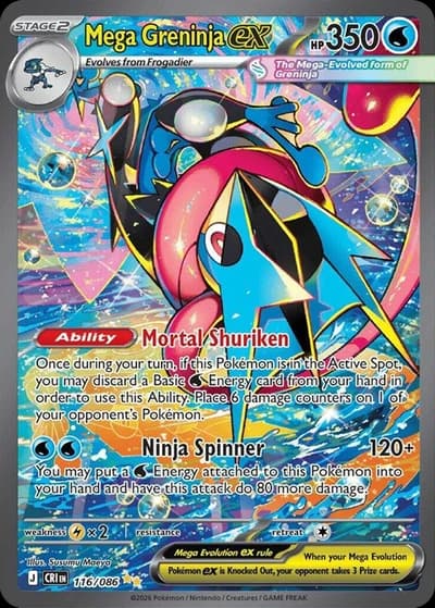 Mega Greninja ex - Chaos Rising - 116/086