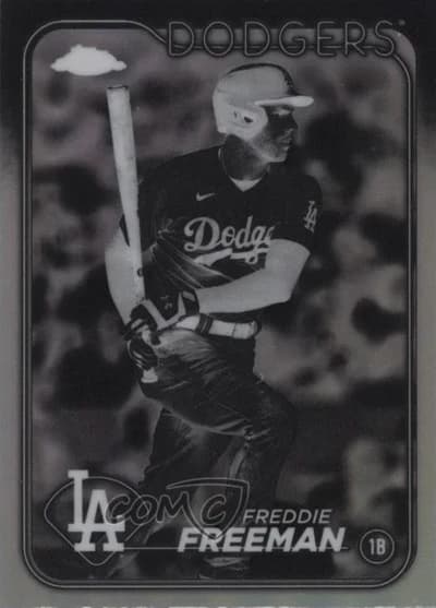 2024 Topps Chrome Baseball - Base Negative Refractor #4 Freddie Freeman