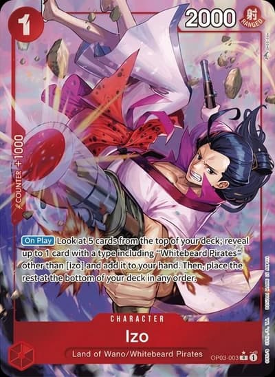 Izo (Alternate Art) - PRB-01 OP03-003 Rare - Premium Booster The Best