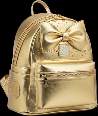 Loungefly Hello Kitty 50th Anniv. Metallic Gold Mini Backpack