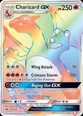 Charizard GX Rainbow Rare (SM Burning Shadows)