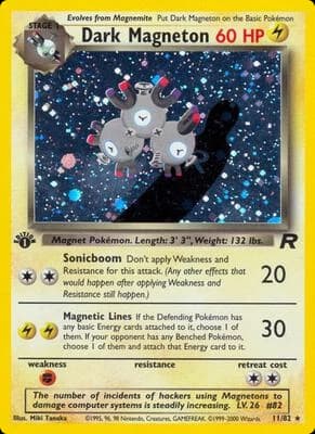 Dark Magneton 1st Edition Holofoil (Team Rocket 11/82)