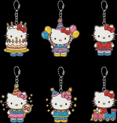 Hello Kitty 50th Anniv. Mascot Keychain Full of Happy Series