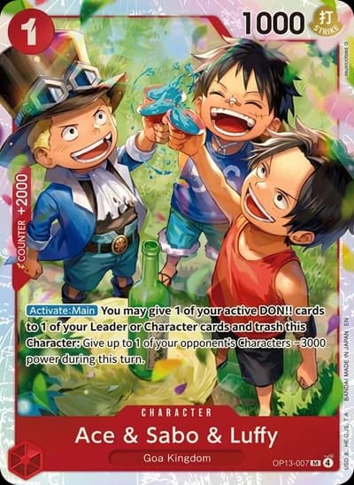 Ace & Sabo & Luffy - OP13-007 Super Rare - Carrying On His Will